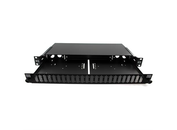 TUS fiberbox 24xSCD inkl front utdragbar obestyckad exkl. skarvstycken/adaptrar 